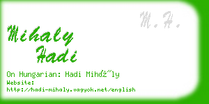 mihaly hadi business card